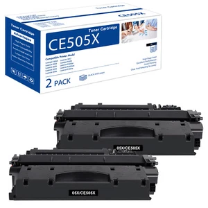 2PK for HP CE505X 05X Toner Cartridge Black Laserjet P2055dn P2050 Printer - Picture 1 of 7
