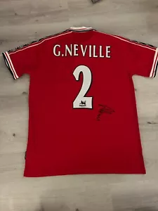 Gary Neville Signed Manchester United Shirt With COA - Picture 1 of 3