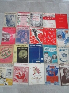 20 Antique Sheet Music 1940-1950's Rodgers Hammerstein, Ethyl Merman, Patti Page - Picture 1 of 5