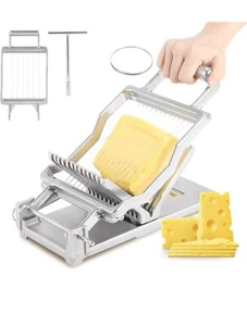 Huanyu Commercial Cheese Slicer 1cm&2cm Stainless Steel Wire Cheese Cutter Bu... - Picture 1 of 7