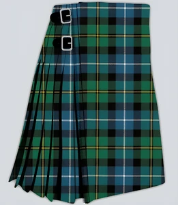 Traditional Men's Handmade MacNeil of Barra Ancient Tartan, 8 Yard Scottish Kilt - Picture 1 of 3