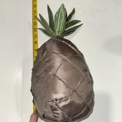 Almohada de piña Bess marrón felpa decoración del hogar tropical satinado hawaiano decoración del hogar Foto 1 de 4