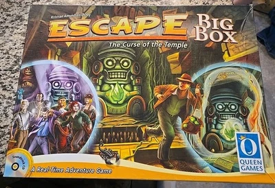 Escape The Curse of the Temple Big Box de Queen Games falta la caja de CD dañada Foto 1 de 4