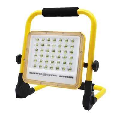 Faretto LED Ricaricabile 30W IP65 Portatile Da Cantiere Colore Giallo - Immagine 1 di 4