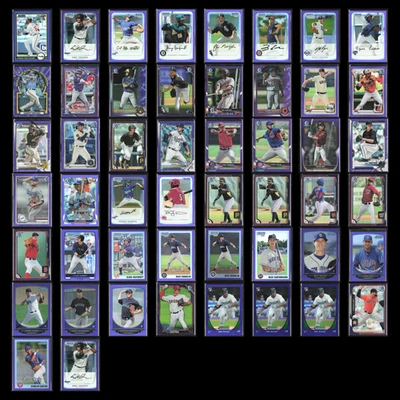 Bowman Chrome Purple Refractor Lot 50 Baseball Cards Dealer Bulk Wholesale Huge! - Image 1 of 4