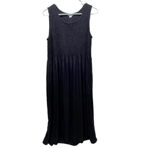 Vestido sin mangas Croft & Barrow ajustado para mujer mediano negro elástico con bolsillos usado en excelente estado - Imagen 1 de 12
