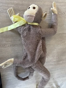 monkey plush alpha farnell with zipped back Vintage Retro 1900’s Made In England - Picture 1 of 6