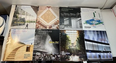Architectural Record Magazine Lot 8 Mixed Issues 2024 (7)- 2023 (1) Ex-Library - Image 1 of 4