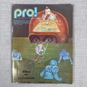 1972 SAN DIEGO CHARGERS vs SAN FRANCISCO 49ERS SEPT 17TH PRO MAGAZINE NFL - Picture 1 of 13