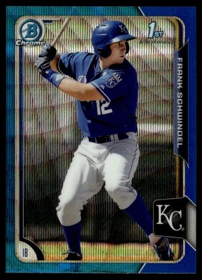 2015 Bowman Chrome Prospects Blue Wave Refractors Frank Schwindel Kansas City - Image 1 of 2