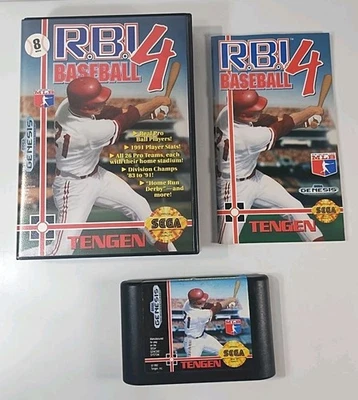 RBI Baseball 4 Sega Genesis ~ Tengen 1992 ~ CIB Complete w/ Manual - Ships Fast! - Image 1 of 4