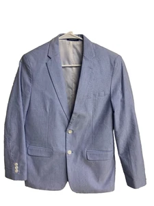 Chicos IZOD Traje Chaqueta Oxford Azul Dos Botones Usado en Excelente Condición UNA Vez 16 Preppy Blazer - Imagen 1 de 7