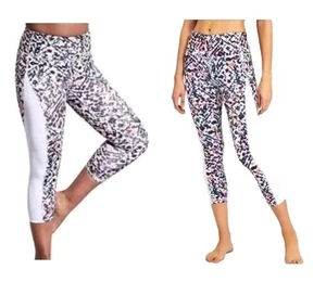 ATHLETA High Rise Chaturanga Watercolor Cropped Capri Leggings XL extra large - Picture 1 of 4
