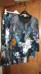 Hudson & Onslow skirt & top,floral/animal print,stretch waist size 20-22 - Picture 1 of 4