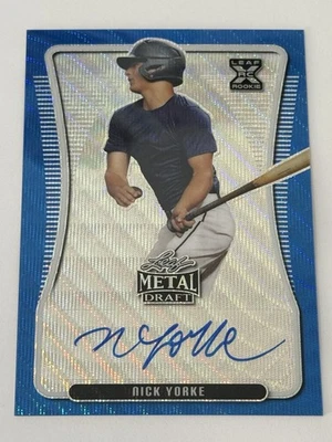 2020 Leaf Metal Draft Nick Yorke RC /20 Auto Blue BA-NY1 - Image 1 of 3