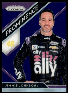 2019 Panini Prizm Prizms Blue #61 Jimmie Johnson PROM /75