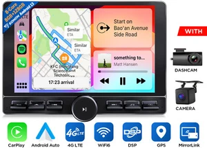 8+128GB Android 13 10.1" QLED Car Radio GPS Stereo CarPlay WiFi 4G LTE Head Unit - Picture 1 of 21