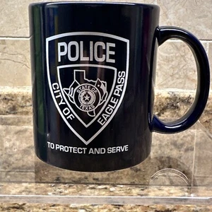 Eagle Pass Police Department Navy Blue Coffee Mug US Mexico Border Crisis Texas - Picture 1 of 9