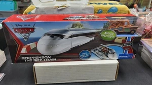 NIB 2010 STEPHENSON THE SPY TRAIN DISNEY PIXAR CARS 2 1/55 W/ MATER - Picture 1 of 9