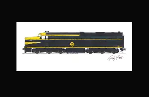 Erie Railroad PA1 #858 11"x17" Passepartoutdruck Andy Fletcher signiert - Bild 1 von 1