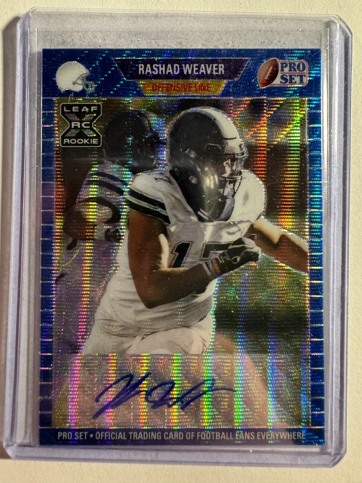 K185,834 - 2021 Leaf Pro Set Metal Auto Wave Blue #PARW1 Rashad Weaver #/50 - Image 1 of 1