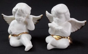 Cherubini in ceramica con finitura oro set sale e pepe - Foto 1 di 7