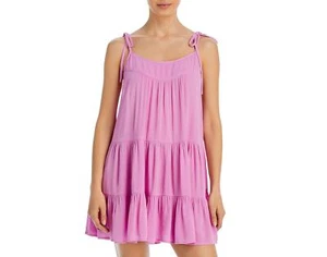 Aqua Swim Women Shoulder Tie Cover-Up Dress Pink Size XS - Picture 1 of 2