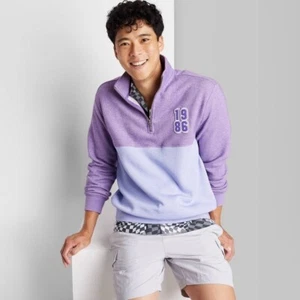 Men's Quarter Zip-up Sweatshirt - Original Use™ Purple XL - Picture 1 of 1