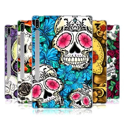 HEAD CASE DESIGNS FLORID OF SKULLS SOFT GEL CASE FOR SAMSUNG TABLETS 1 - Image 1 of 4