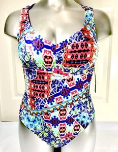 La Blanca One-Piece Swimsuit Strappy 12 New Tummy Control - Picture 1 of 3