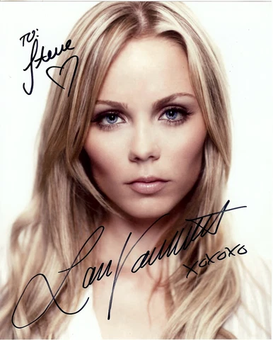 LAURA VANDERVOORT Hand Signed Photo 8 x 10 Color Authentic Autograph To Steve Cover