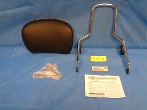 HARLEY OEM H-D FL TOURING QUICK DETACH CHROME PASSENGER BACKREST 2009 & LTR - Picture 1 of 9
