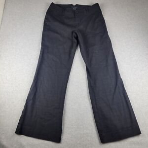 Banana Republic Pants Womens 6 (32x30) Black Linen Blend Straight Wide Leg