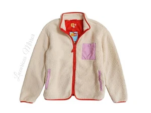 Lego Collection X Target Mujer Sherpa Contraste Bolsillo Chaqueta Suéter Cremallera S - Imagen 1 de 12