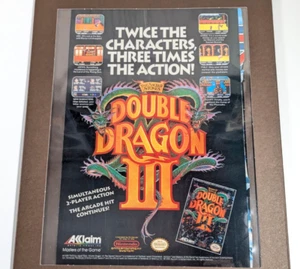 Double Dragon III Arcade Game Ad | NES Action Ad 1990 | Laminated Vintage Poster - Picture 1 of 8