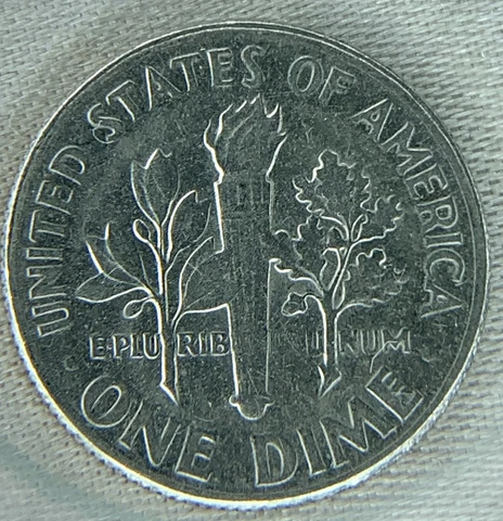 1974-D ROOSEVELT DIME - Weak Die: Reverse “USU” Partially Missing Error Cover