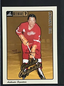 TED LINDSAY AUTO 1997-98 BEEHIVE GOLDEN ORIGINALS AUTOGRAPHS  NO 60       50972 - Bild 1 von 2