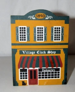 The Cat's Meow Village Clock Shop Series IV Delaware Ohio Wood Building Figurine - Picture 1 of 3