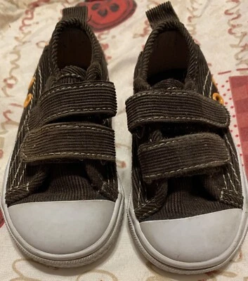 Baby boy Corduroy shoes size 3 BROWN No Tie Shoes - Image 1 of 4