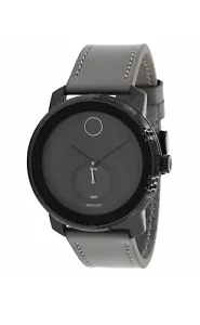 Brand New Movado Bold Men’s Black Dial Gray Leather Strap Watch 3600770 - Picture 1 of 3