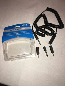 DYNEX – 20’ STEREO HEADPHONE EXTENSION / ADAPTER KIT - BLACK - Picture 1 of 3