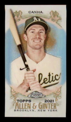 2021 Topps Allen and Ginter Chrome Mini #291 Mark Canha (ref Y02121) - Image 1 of 2