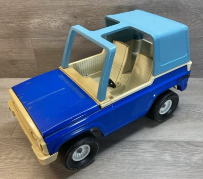 VTG 1970s Tonka Bronco 835 TR Large 18” Blue T-Top Pressed Steel Toy Jeep 4X4 - Image 1 of 4