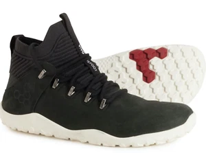VivoBarefoot Magna FG Leather Hiking Boots Black White Minimalist Barefoot Shoes - Picture 1 of 12