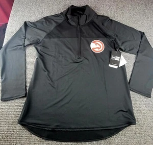 Atlanta Hawks NBA New ERA womens Large black jacket open back NWT MSRP$68 rare - Picture 1 of 9