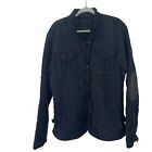 Scotch & Soda Jacket Black Mens Size Xxl Quilted Elbow Patch Snap Pocket Classic
