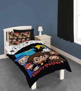 New Kids Harry Potter Style Duvet Cover Set Double Bedding Pillowcases Soft UK - Picture 1 of 4