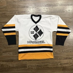 Vintage / Y2K 90s Iron Men Maksteel Large Hockey Jersey Cooper Brand Canada - Picture 1 of 13