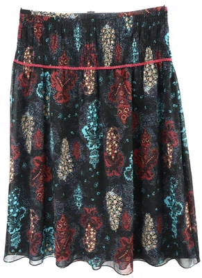 COLDWATER CREEK Women's 100% Polyester Maxi Flare Skirt Floral Multicolor XL - Image 1 of 4