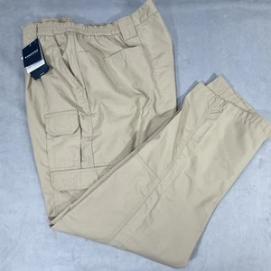 Propper Lightweight Tactical Pants Mens 46x34 Khaki Ripstop Elastic Waist NWT - Picture 1 of 11